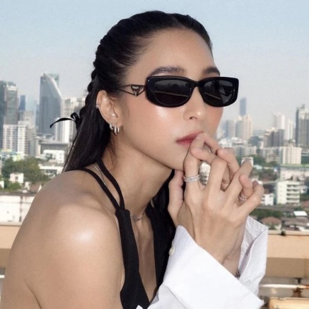 Prada Black Rectangular Sunglasses - Picture 4 of 4